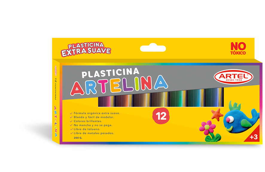 ARTEL PLASTICINA ESCOLAR ARTELINA 12 unid.COLORES