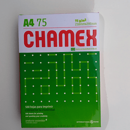 RESMA A4 CHAMEX (o marca disponible) 75G/M2 500 HOJAS