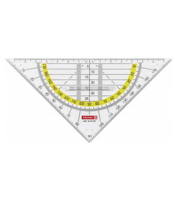 Geometrie-Dreieck 16cm mit Griff klar