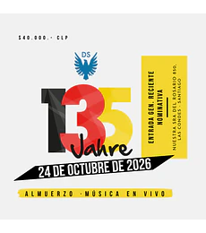 Preventa Generaciones Recientes - Aniversario 135 años DS Santiago