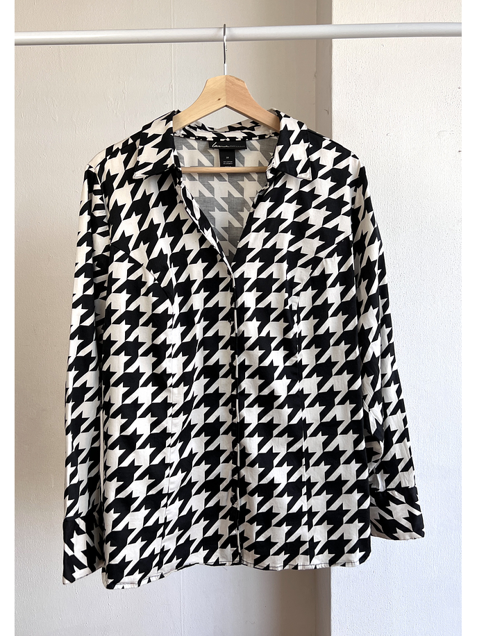 Camisa estampada pata de gallo 1