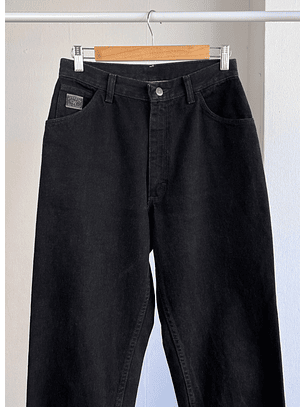 Pantalón mezclilla tiro alto negro