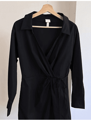 Vestido cruzado negro 