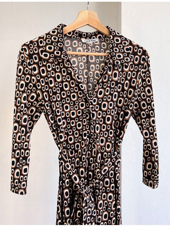 Vestido estampado retro 2