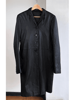 Abrigo de cuero largo