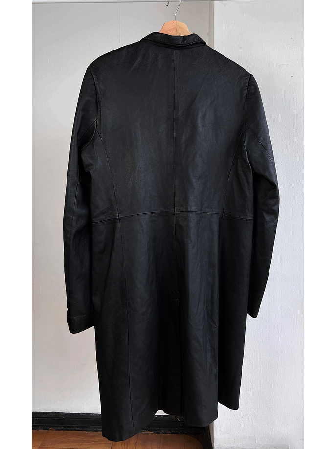 Abrigo de cuero largo 3