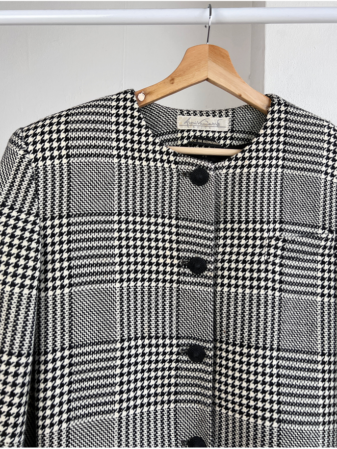 Blazer vintage cuadrillé 2
