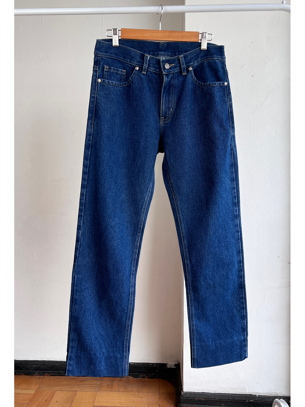 Pantalón mezclilla azul recto 1