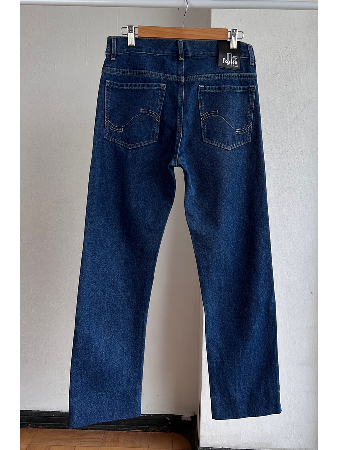 Pantalón mezclilla azul recto 2