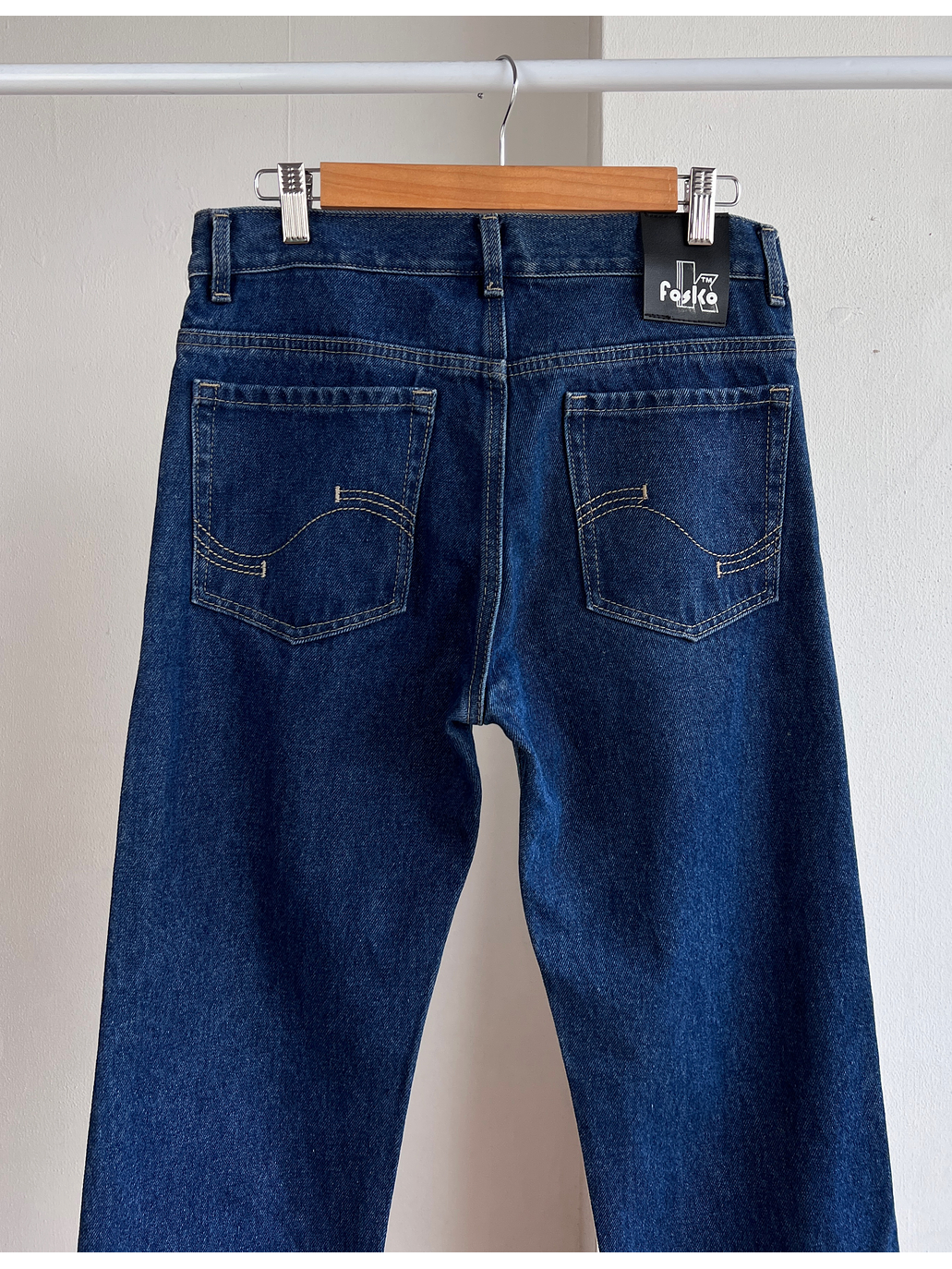 Pantalón mezclilla azul recto 4