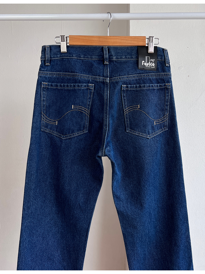 Pantalón mezclilla azul recto 4