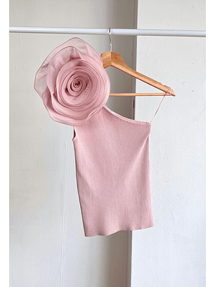 Top elasticado flor