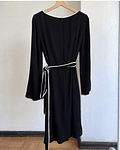 Vestido vintage negro amarra