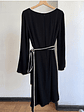 Vestido vintage negro amarra - Miniatura 3