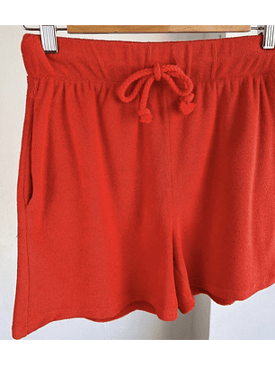 Short de toalla naranjo