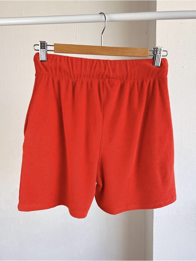 Short de toalla naranjo 3