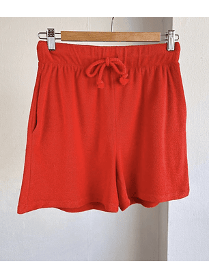 Short de toalla naranjo