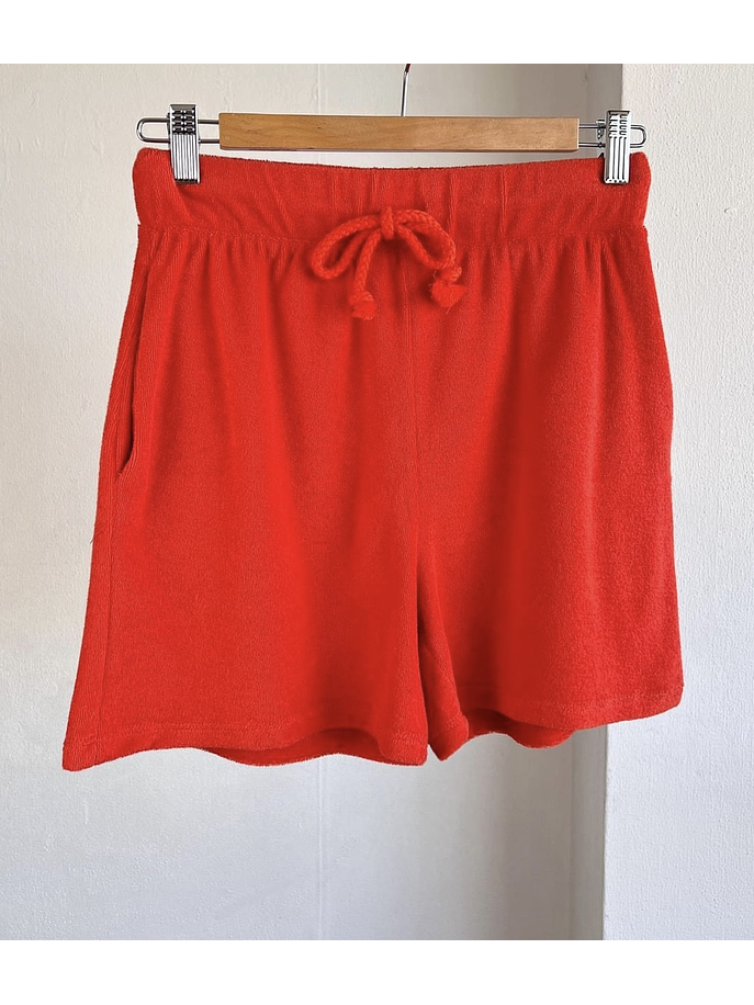 Short de toalla naranjo 1