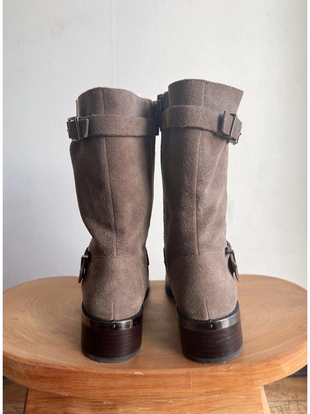 Botas de gamuza café 4
