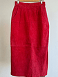Falda de gamuza roja vintage  - Miniatura 1