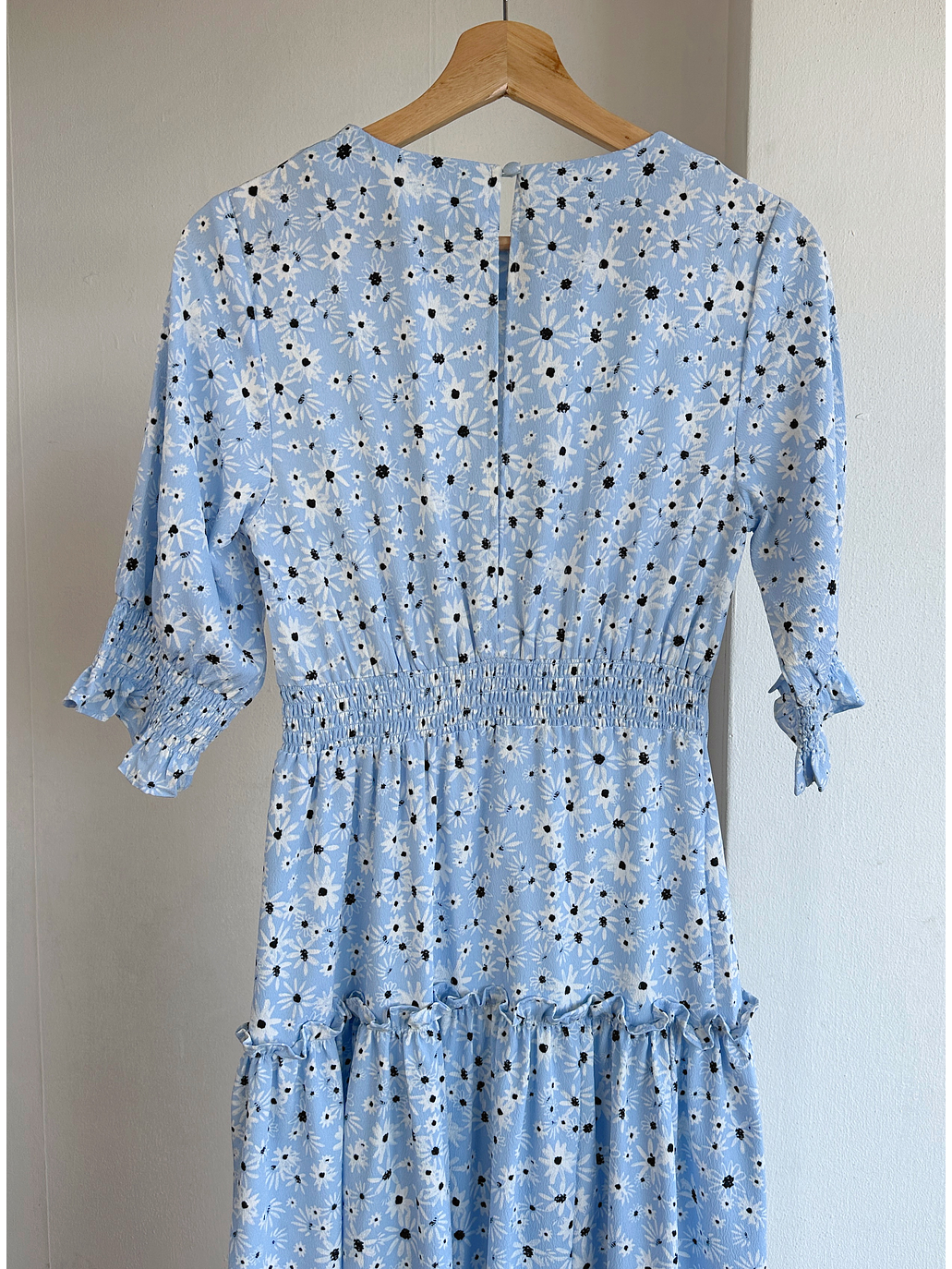 Vestido floreado celeste  4