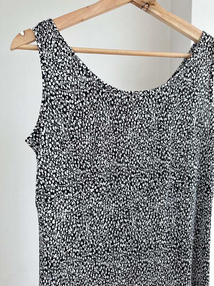 Vestido floreado plisado vintage 2