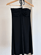 Vestido negro drapeado vintage - Miniatura 1