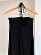 Vestido negro drapeado vintage - Miniatura 2