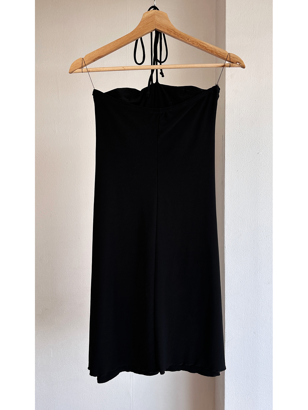 Vestido negro drapeado vintage 4