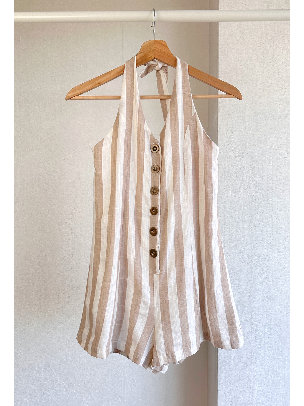 Enterito rayado beige 1