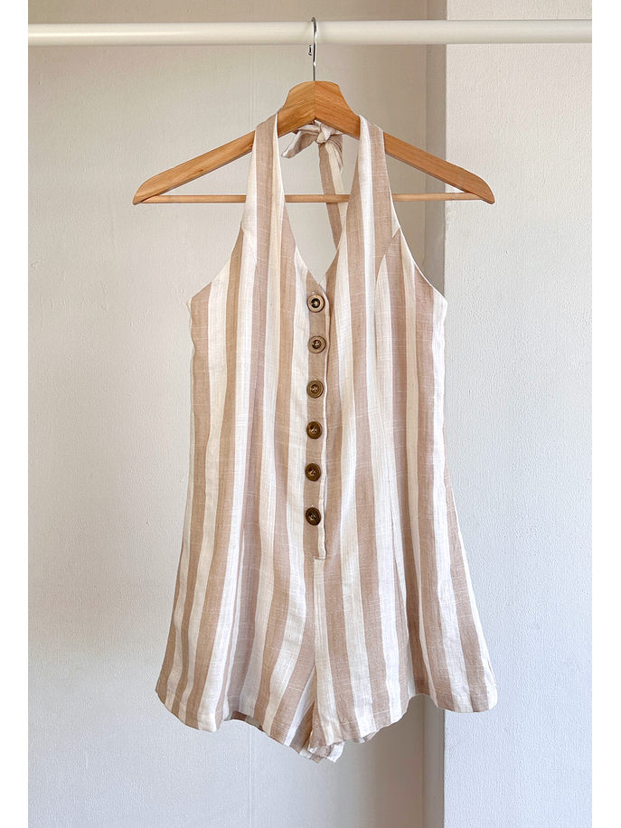 Enterito rayado beige 1