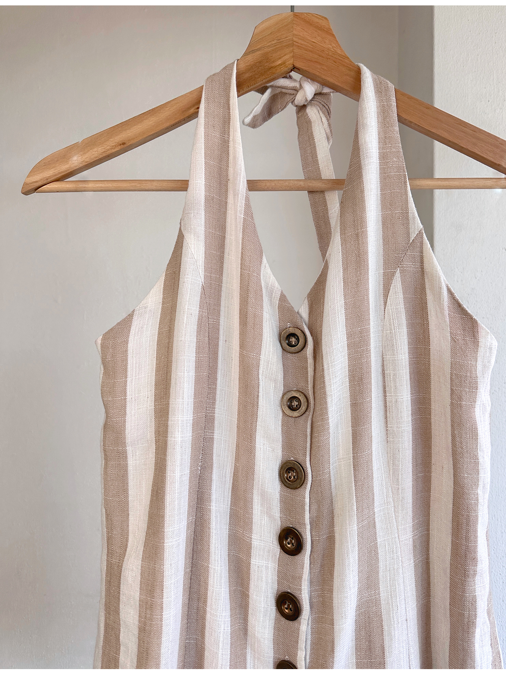 Enterito rayado beige 2