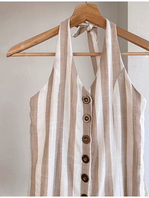 Enterito rayado beige