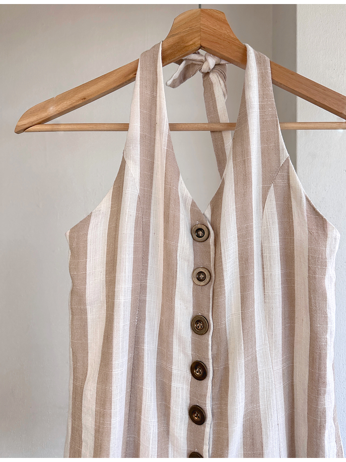 Enterito rayado beige 2