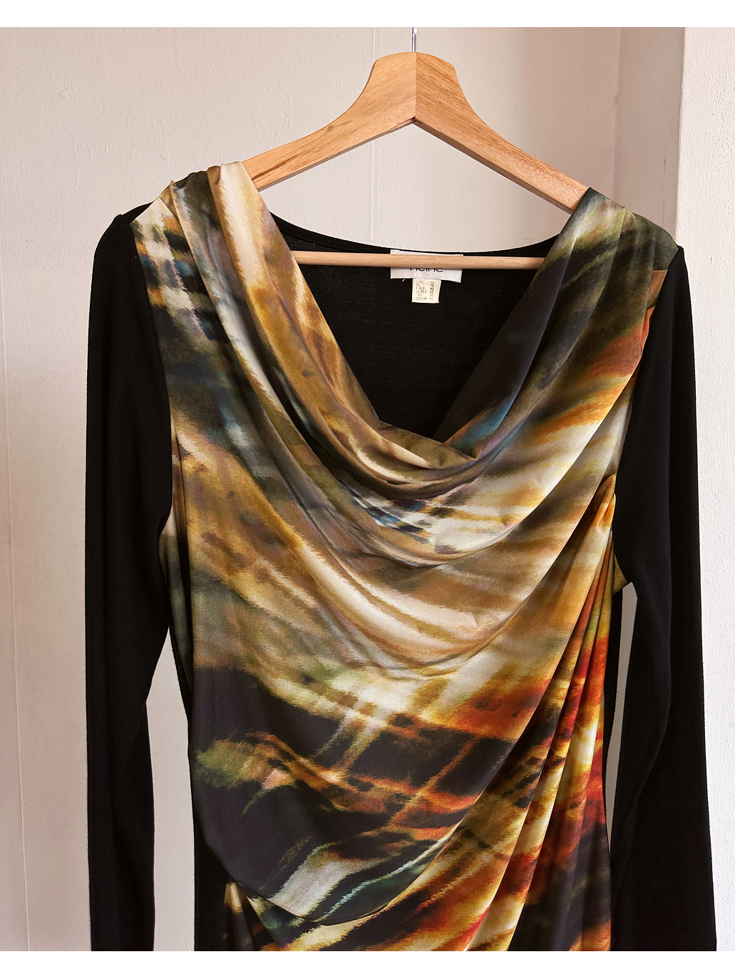 Vestido drapeado estampado  2