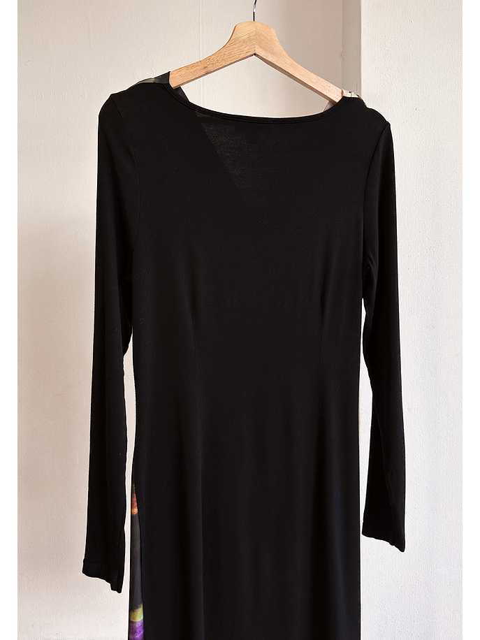 Vestido drapeado estampado  4