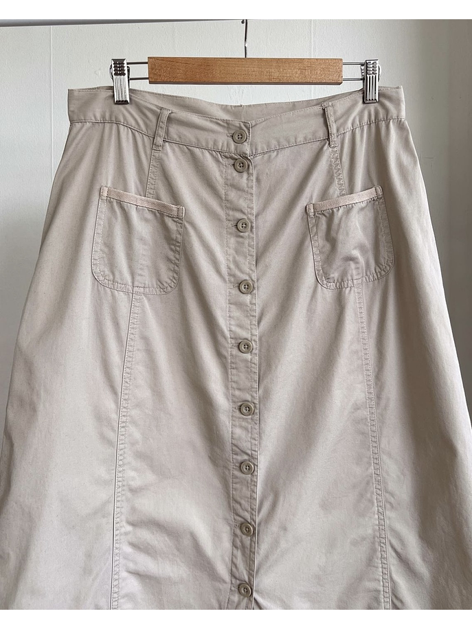 Falda larga beige vintage  2