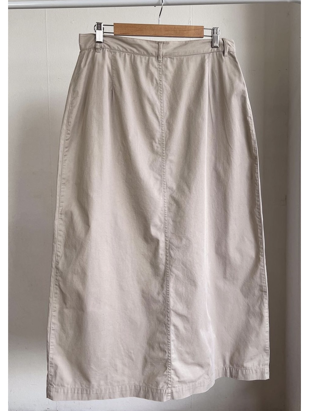 Falda larga beige vintage  3