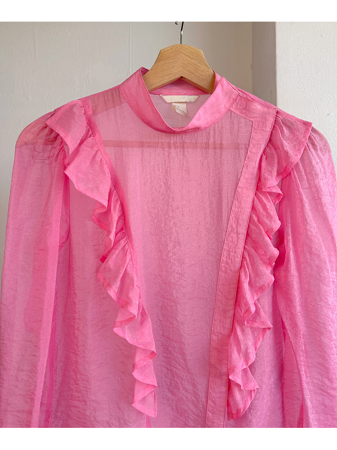 Blusa rosada translúcida  2