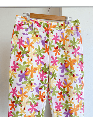Pantalón de tela floreado vintage