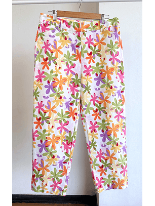 Pantalón de tela floreado vintage