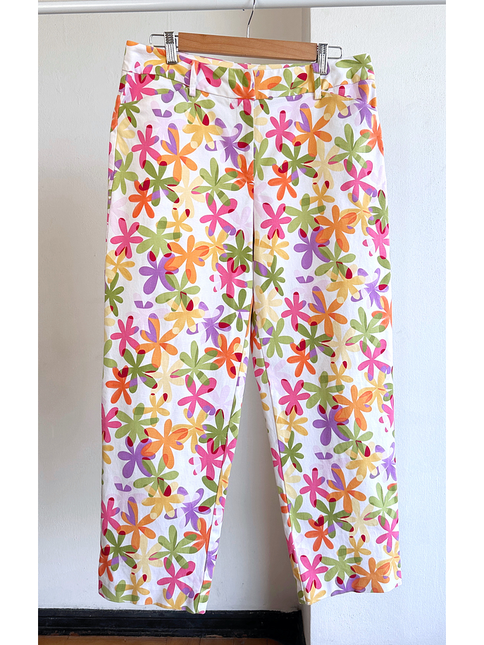 Pantalón de tela floreado vintage 1