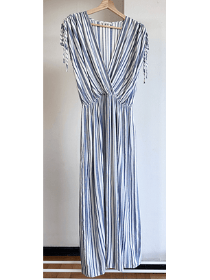 Vestido blanco rayado 