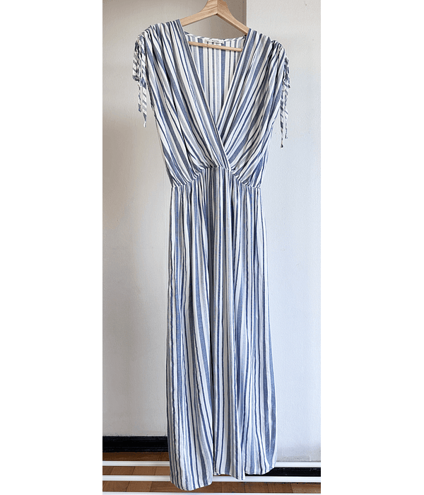 Vestido blanco rayado 