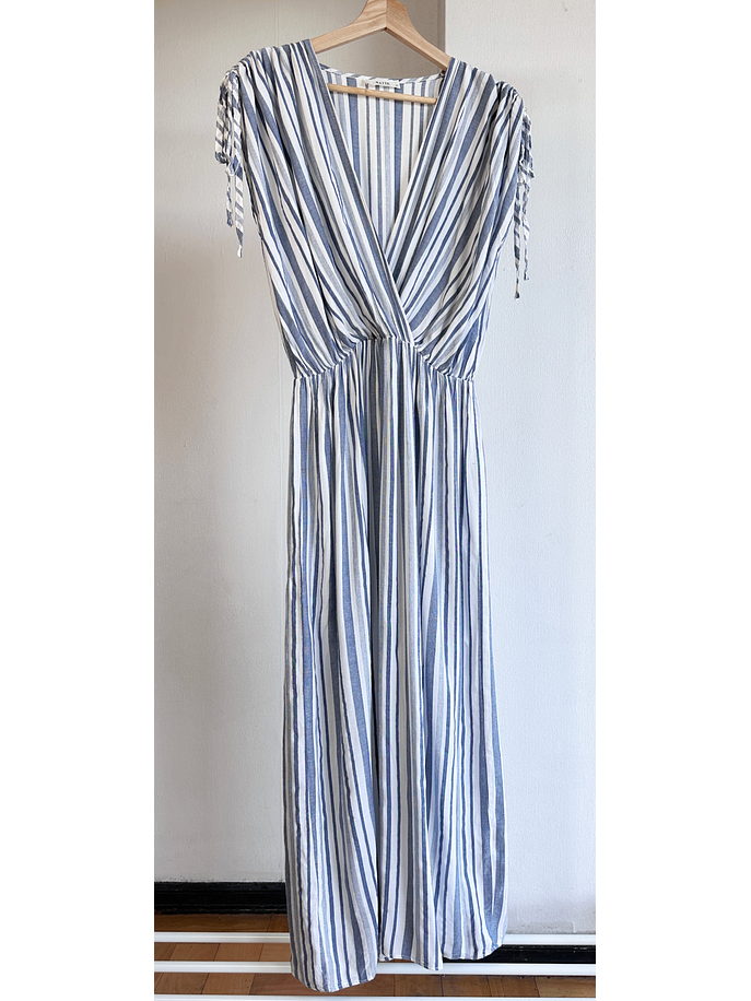 Vestido blanco rayado  1