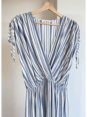 Vestido blanco rayado 