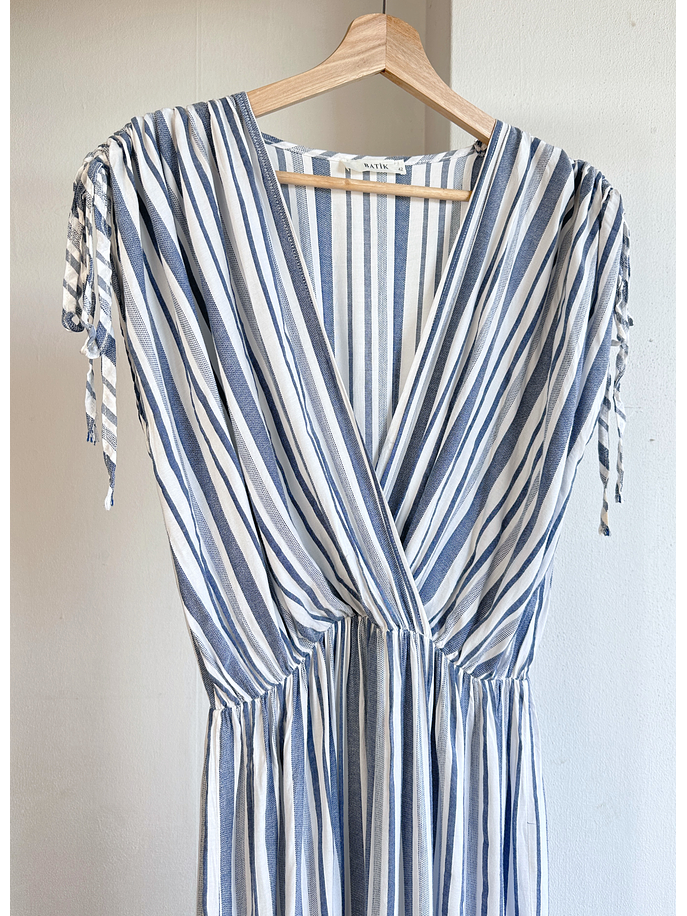 Vestido blanco rayado  2