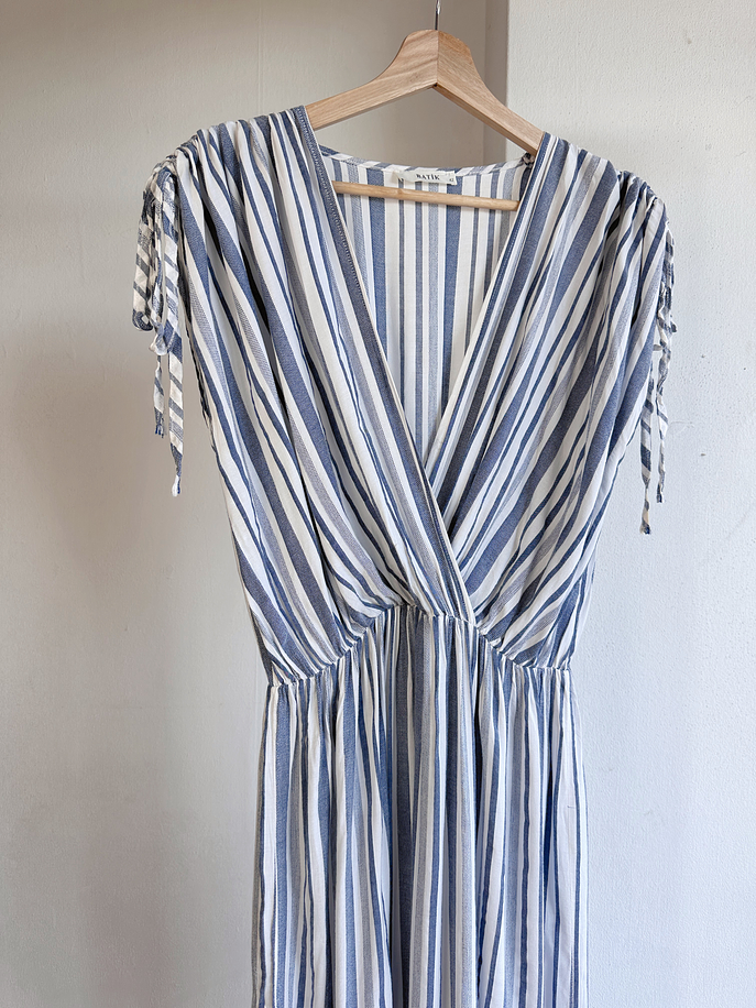 Vestido blanco rayado  3