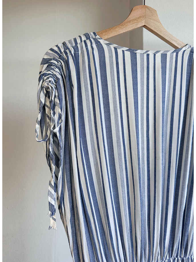 Vestido blanco rayado  5