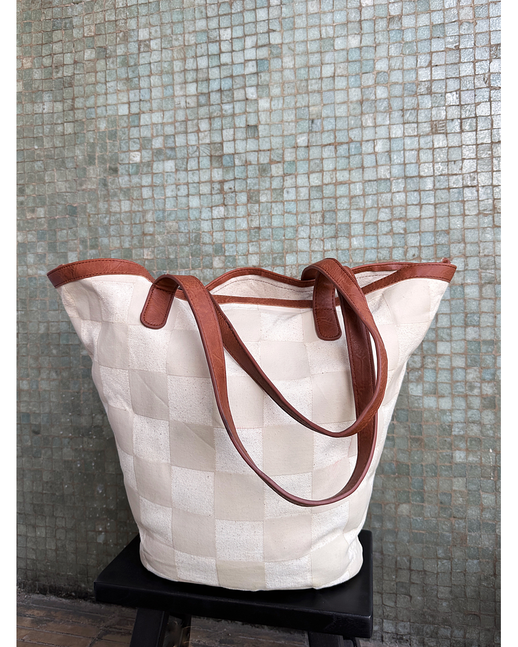 Bolso tote beige 